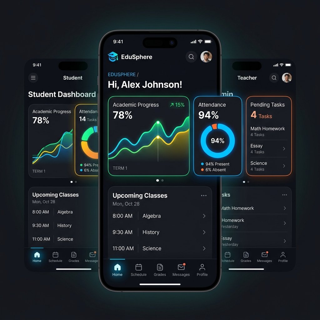 School Management App Mockup